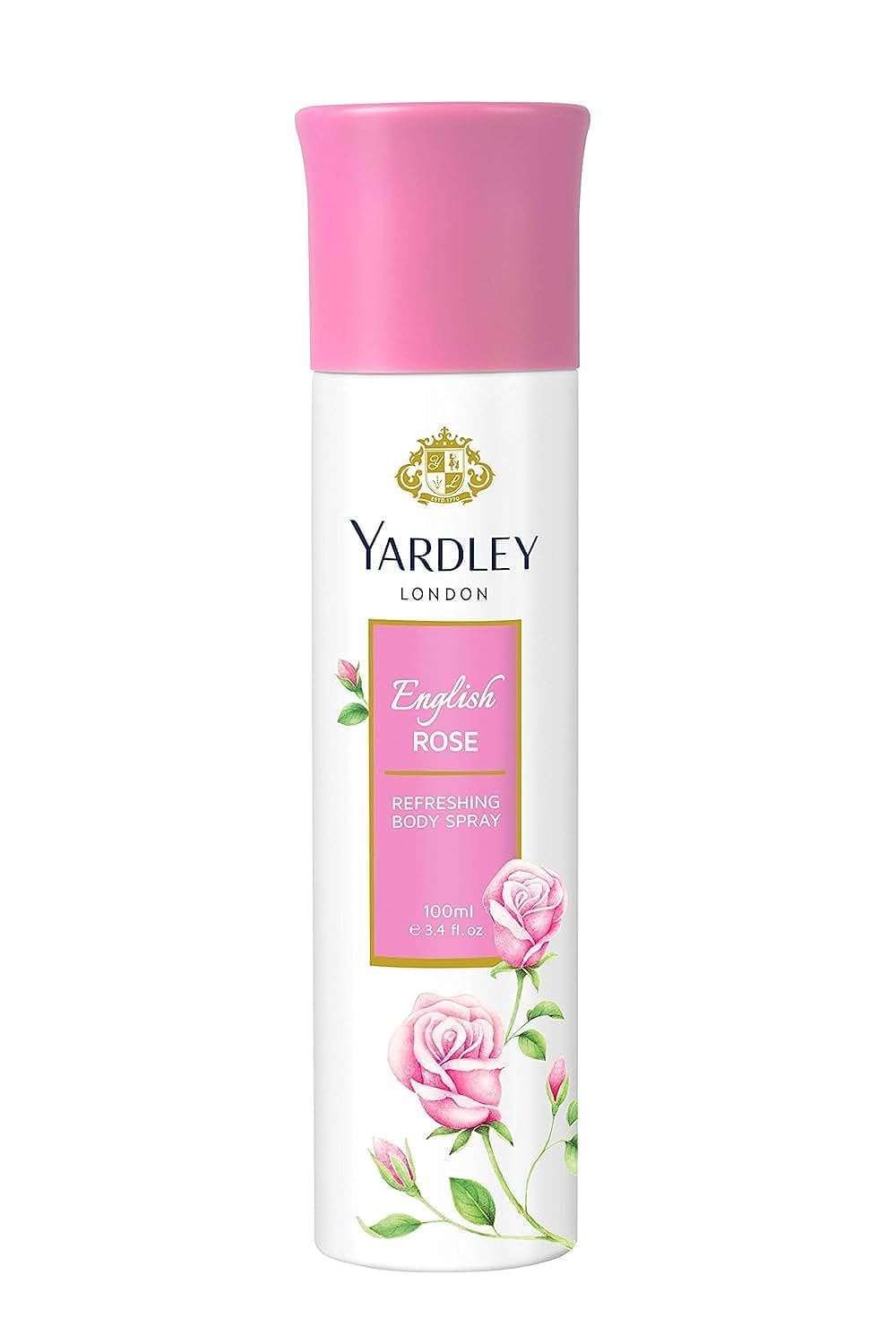 Yardley London English Rose Body Spray For Women, Enchanting Floral Fragrance, With Rose, Tea Accord And Bergamot, 100 ml