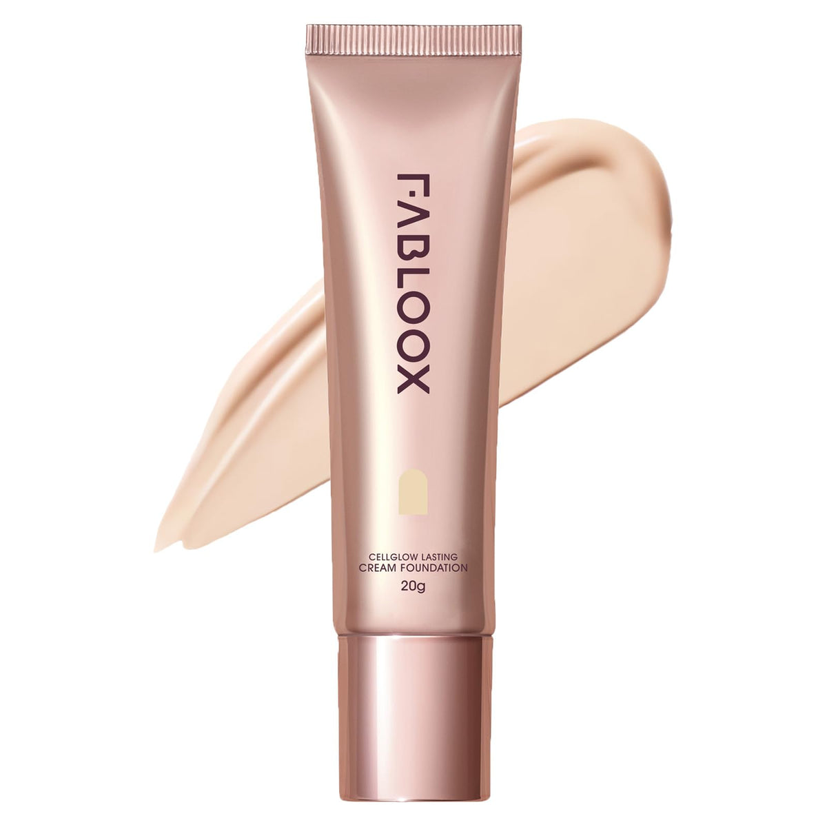 FABLOOX Cellglow Lasting Cream Foundation, Brighten Skin with Buildable Medium to Full Coverage, Skincare Makeup Hybrid, Lightweight and Nourishing Formula, Natural Radiant Finish, Vegan, Porcelain