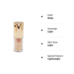 Charlotte Tilbury Mini Hollywood Flawless Filter - 2 Fair, Travel Size, Customizable Makeup Booster
