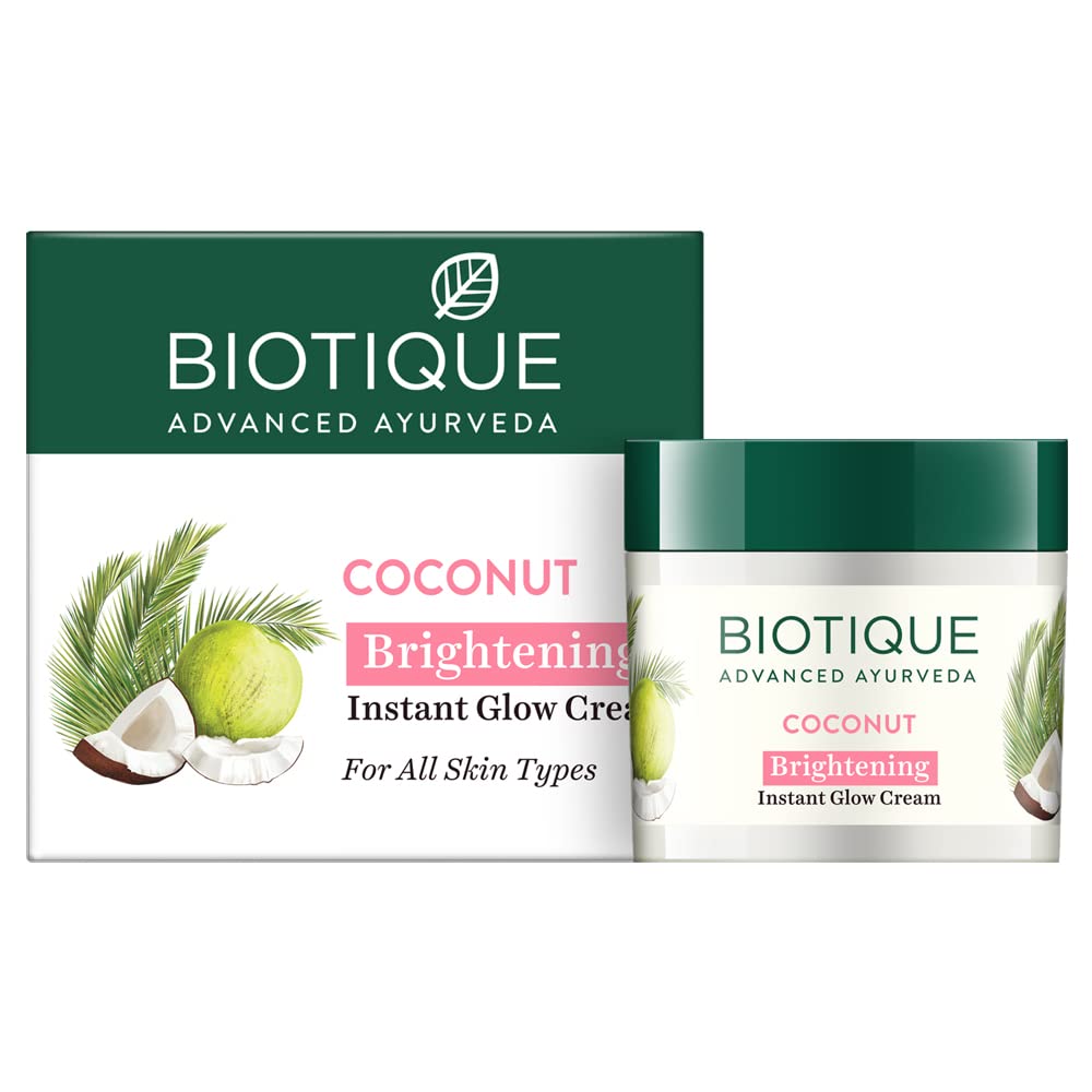 Biotique Bio Coconut Whitening and Brightening Cream for All Skin Types - 50g