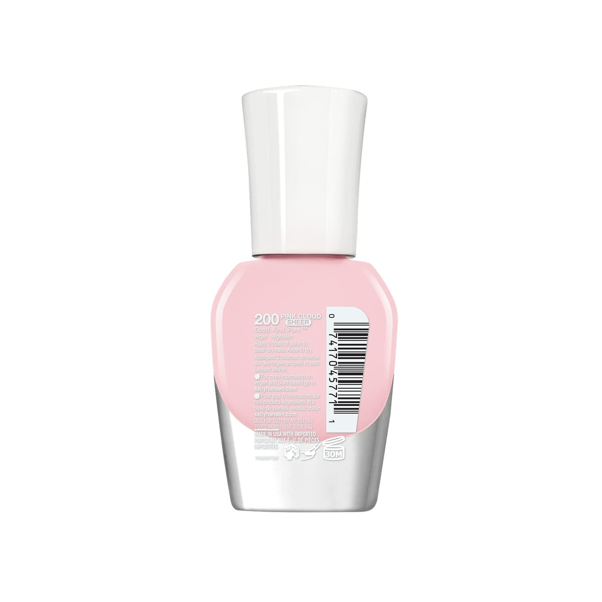 Sally Hansen Good.Kind.Pure. Nail Polish, Pink Cloud, 10ml - 0.34 fl oz