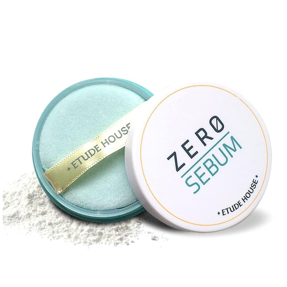 ETUDE Zero Sebum Drying Powder - Oil Control No Sebum Powder with 80% Mineral, Makes Skin Downy