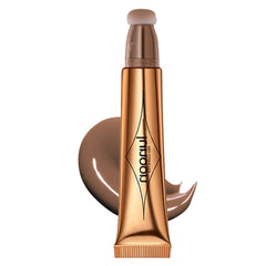 Liquid Contour Beauty Wand, Highlighter and Bronzer Stick with Cushion Applicator, Long Lasting Natural Shimmer Smooth Silky Cream Face Highlighter Bronzer Stick Makeup (#01)