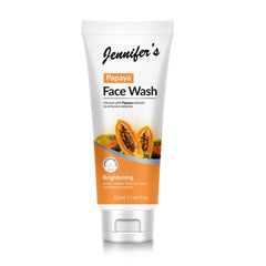 Jennifer's Face Wash Papaya 225 ML - Brightening, Papaya Extract Infused, Gentle Cleansers, Even Skin Tone, For All Skin Types