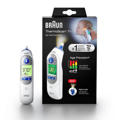 Braun IRT 6525 Healthcare ThermoScan 7 Ear thermometer with Age Precision (accurate, convenient, temperature screening, fever, fast, easy to use) and Night Mode
