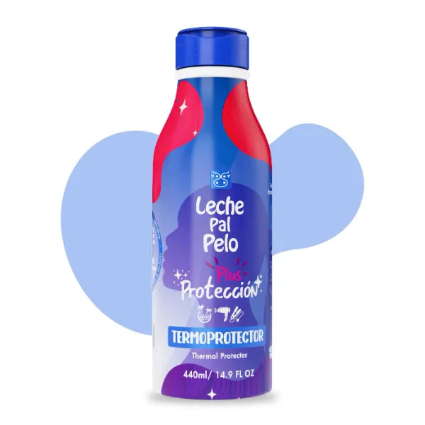 Leche Pal Pelo Protection Plus - Thermal Protector Aloe Vera Heat Protectant - Shields Hair from Styling Tools - For All Hair Types - 14.9 oz