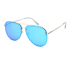 VIVIENFANG Premium Rimless Oversized Aviator Sunglasses for Women, Polarized PC Lens UV Protection Womens Shade VF2203