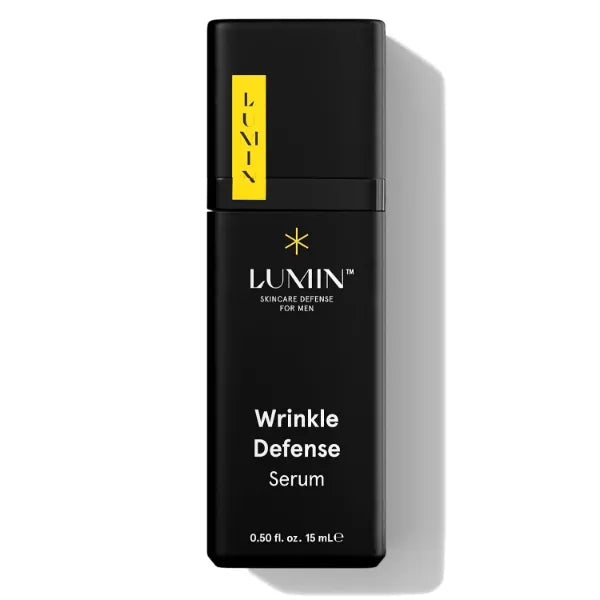 Lumin Wrinkle Defense Serum for Men – Vitamin C & Hyaluronic Acid Face Serum, Lightweight Hydrating Skincare for Smoother-Looking Skin & More Even Appearance, 15 mL