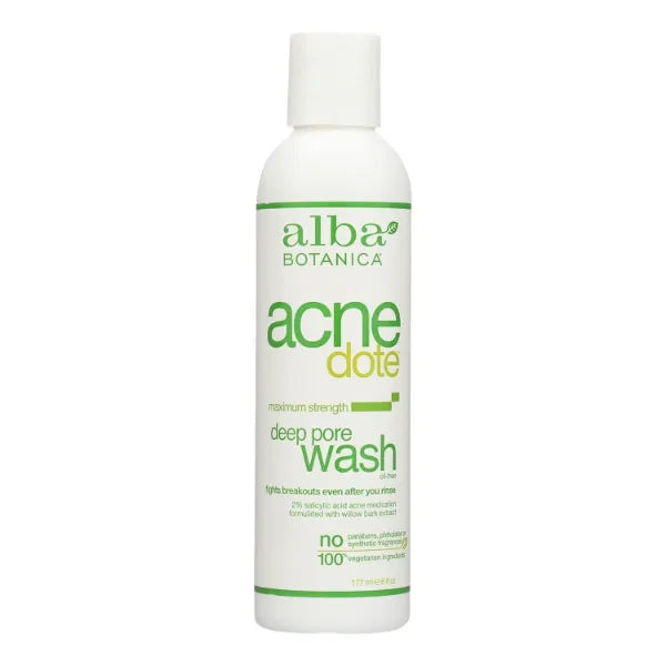 Alba Botanica Natural Acnedote Deep Pore Wash, 6 oz