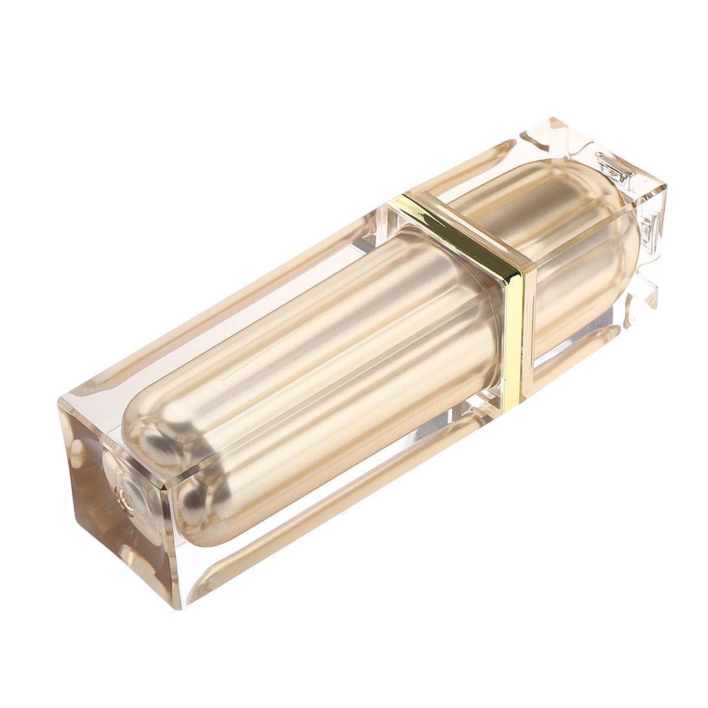 20/40ml Empty Airless Pump Bottle with Lid for Beauty Products Lotion Serum - Golden+Golden, 40ml