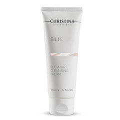 Christina Cosmetics Silk CleanUp Cleansing Cream 120ml – Oil-Free Gel Face Cleanser & Makeup Remover for Dry & Sensitive Skin – Soothing, Hydrating 24H Care Facial Wash