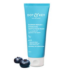 Dot & Key Barrier Repair Hydrating Gentle Face Wash With Probiotic, Hyaluronic, pH 5.5,Sulphate Free, 100ml