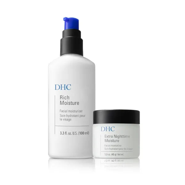 DHC Hydrating Day & Night Set, featuring Rich Moisture, 3.3 fl. oz. and Extra Nighttime Moisture, 1.5 oz. Net wt.
