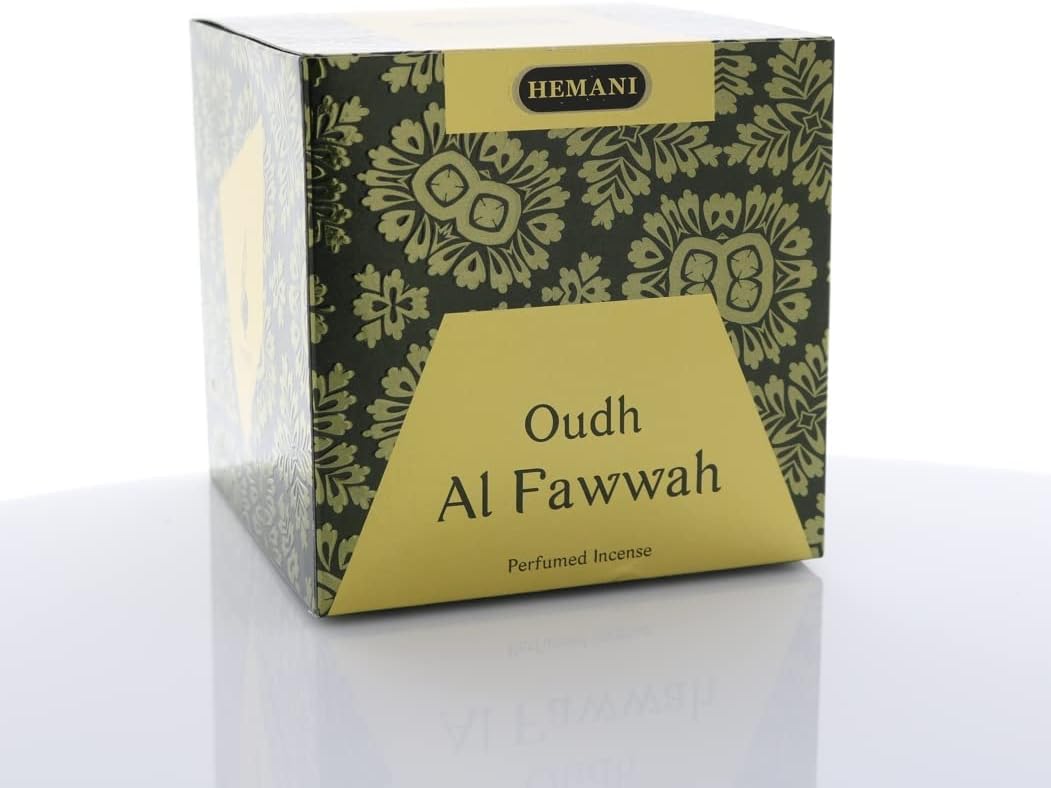 Hemani Oudh Bakhour Al Fawwah Perfume - 100% Natural Charcoal Bakhoor for Room Air Freshener and Long Lasting Home Fragrance