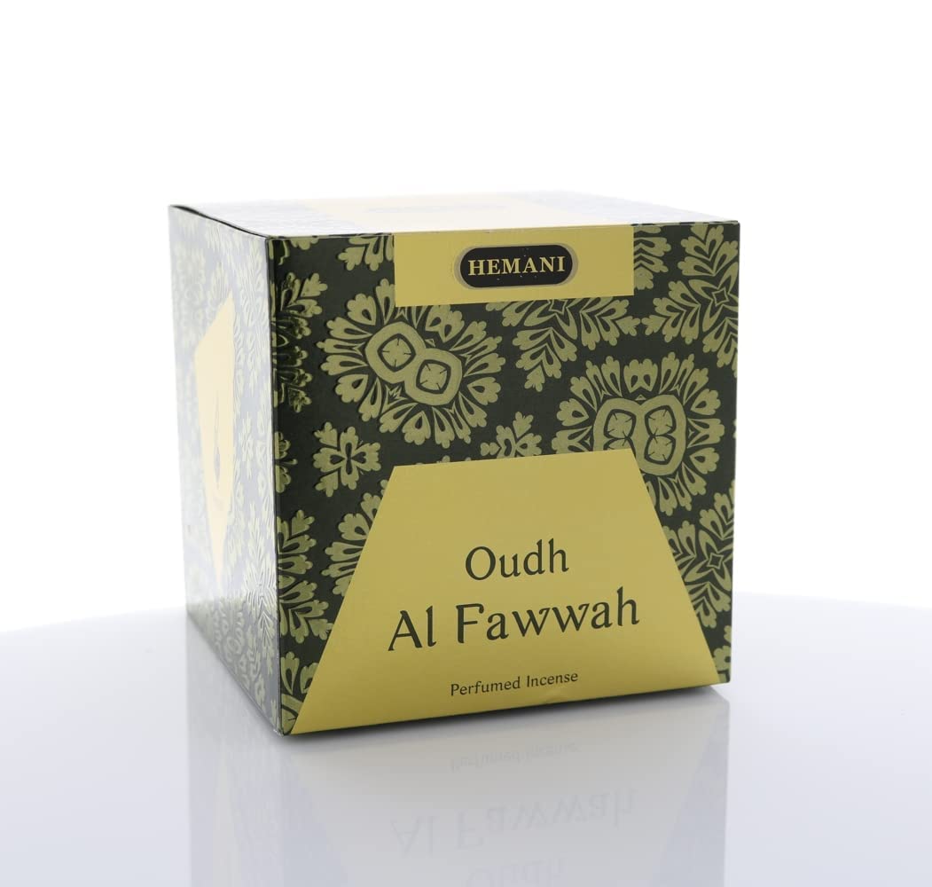 Hemani Oudh Bakhour Al Fawwah Perfume - 100% Natural Charcoal Bakhoor for Room Air Freshener and Long Lasting Home Fragrance