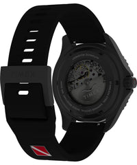 Timex Tiburón Men's Automatic Analogue Bracelet Watch with Rubber Strap - Black