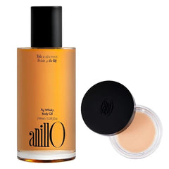 ANILLO Fig Whisky Body Care Set – Body Oil & Solid Perfume Balm with Fig Extract, Jojoba Oil & Argan Oil – Deep Hydration & Long-Lasting Woody Scent, Vegan & Paraben-Free, Portable & Non-Sticky Essentials