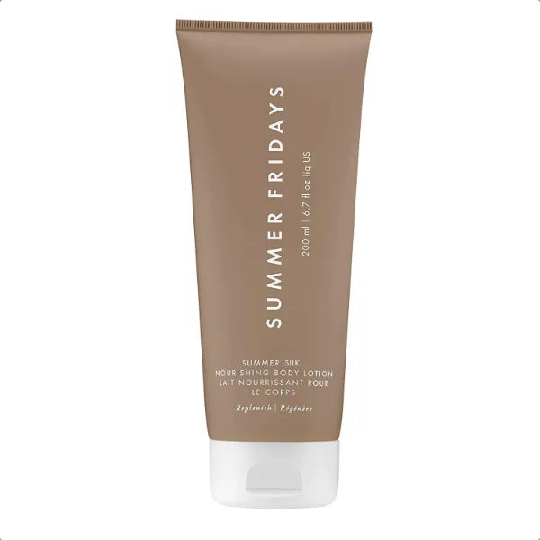 Summer Fridays Summer Silk Nourishing Body Lotion - Hydrating Body Lotion with Hyaluronic Acid, Shea Butter, Grapeseed Oil, and Cocoa Butter - Non-Greasy Moisturizer for Dry Skin (6.7 Fl Oz)