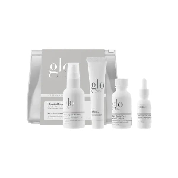 Glo Skin Beauty Clarify + Balance Skincare Set – Complete Routine for Breakout-Prone Skin with Cleanser, Moisturizer & Exfoliating Treatments