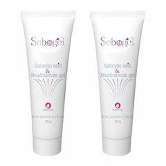 Sebogel Salicylic Acid & Nicotinamide Gel for Pimples and Oily Skin, 30gm - Pack of 2