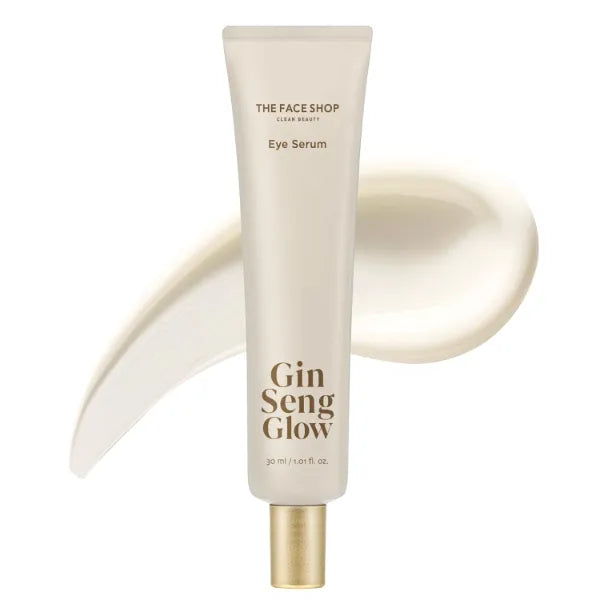 The Face Shop Ginseng Glow Eye Serum - Reduces Visible Dark Circles & Wrinkles, with Korean Ginseng, Retinol, Anti Aging, Korean Skincare, 30ml / 1.01 fl. Ozs