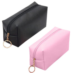 HappyDaily Beautiful and Multifunctional waterproof Makeup case or Cosmatic bag or Travel Toiletry Pouch or Storage bag for Women Girls, Black/Pink, L, Elegant Cosmatic Bags Set
