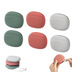 Portable Bag Charging Cable,Silicone Data Cable Storage Box,Multifunction Travel Cable Organizer, for Wired Earbuds