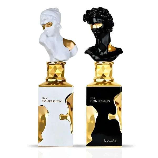 Lattafa His Confession & Her Confession Perfume Set, Eau de Parfum for Men & Women, Long-Lasting Fragrance Gift Bundle - 2 x 100ml