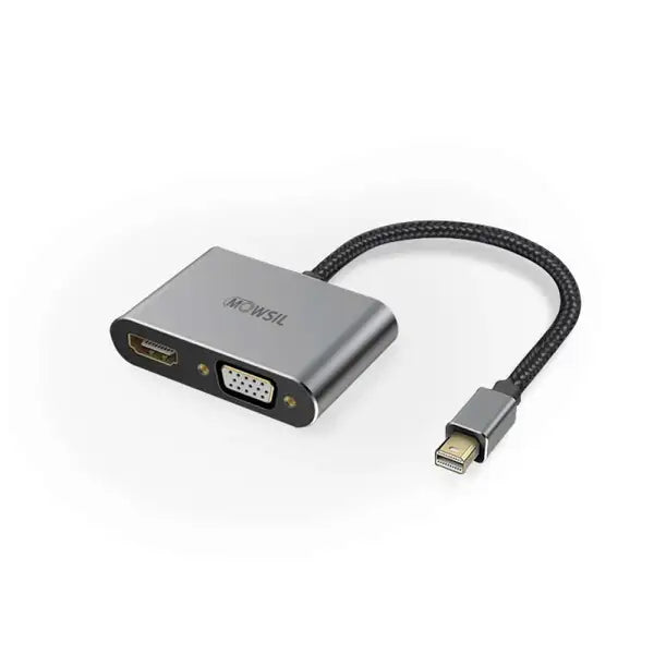 Mowsil Mini DP to VGA + HDMI Adapter