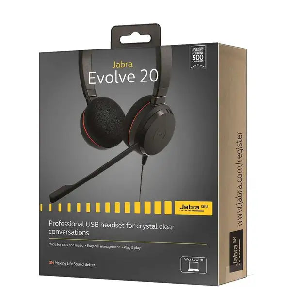 Jabra Evolve 20 Professional headset With Easy Call Management