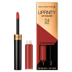 Maxfactor Lipfinity Lip Colour Lipstick 2Step Long Lasting - 191 Stay Bronzed 2.3 Ml + 1.9 G - AllurebeautypkMaxfactor Lipfinity Lip Colour Lipstick 2Step Long Lasting - 191 Stay Bronzed 2.3 Ml + 1.9 G