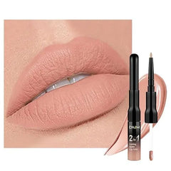 Kaely 2-in-1 Matte Lipstick and Lip Liner, Liquid Lip Stain Makeup for women Long Lasting Waterproof Smudge Proof