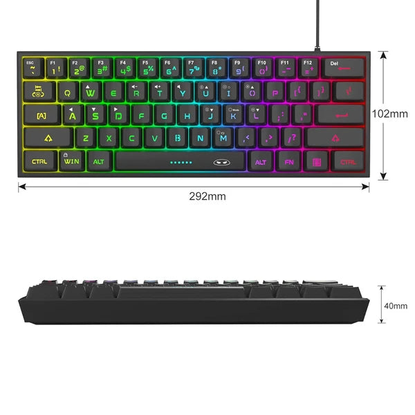 MageGee TS91 Wired Membrane RGB Gaming Keyboard