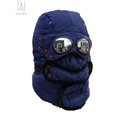 Gustave Winter Trapper Hat with Glasses – Thermal Face Mask, Neck Warmer & Earflaps for Skiing, Hunting & Outdoor Activities