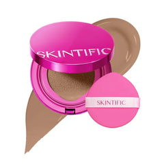 SKINTIFIC Cover Glow & Pink Glow Cushion Foundation Collection – Natural Radiant & Glow Finish, Medium-to-High Buildable Coverage, Multiple Shades Range