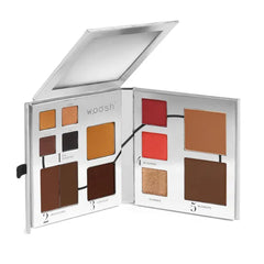 Woosh Beauty, Fold out Face Original Makeup Palette, Travel, All in One, Neutral Cream & Powder