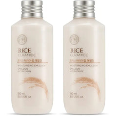 THE FACE SHOP Rice Ceramide Moisturizing Emulsion, Hydrating with Rice Water, Targets Dryness, Strengthens Skin Barrier, Lightweight, Korean Skin Care, 5.0 fl. Oz