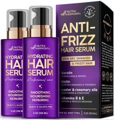 NUTRAHARMONY Hydrating Hair Serum for Dry & Frizzy Hair Leave In Split End Repair