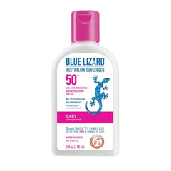 BLUE LIZARD Baby Mineral Sunscreen SPF 50+ – Zinc Oxide Broad Spectrum UVA/UVB Protection, Water-Resistant, Fragrance-Free with Smart Technology