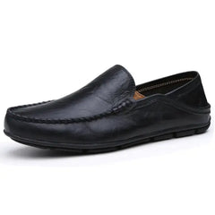 Men's Casual Loafers Slip On Leather Shoes Male Lightweight Driving Shoes Moccasins Classic Penny Loafer Flats Boat Shoes Outdoor Walking Shoes