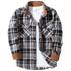 SWISSWELL Mens Flannel Plaid Shirts Casual Button Down Flannel Plaid Shackets for Men Long Sleeve Casual Plaid Jackets