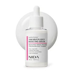 NIDA Youthful Formula Yam Mucin ABCE Boosting Serum Wild Yam Root, Retinal, Panthenol, Vitamin C & E Anti Wrinkle, Brightening 1.69 fl. oz., 50mL