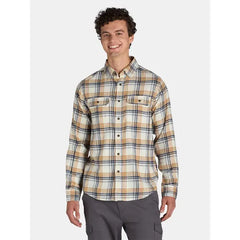 George Men's and Big Men's Flannel Shirt with Long Sleeves