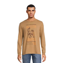 Yellowstone Men's and Big Men's Graphic Tee with Long Sleeves