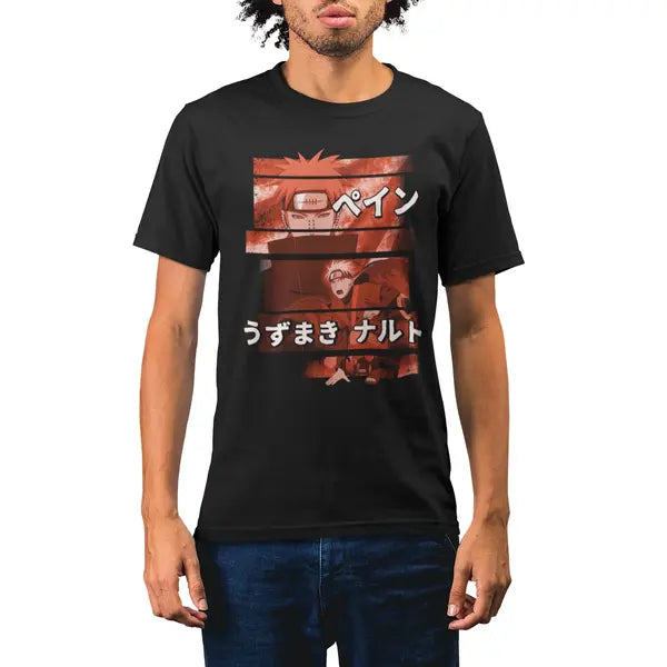 Naruto Shippuden Men's & Big Men's Naruto vs Pain Fight Short Sleeve Graphic Tee