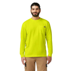 Dickies Men's and Big Men's Long Sleeve Heavyweight Hi-Vis Pocket T-Shirt
