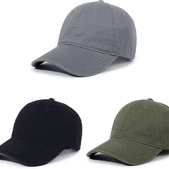 Unisex Cotton Baseball Cap Plain Blank Dad Hat Adjustable Vintage Solid Hat