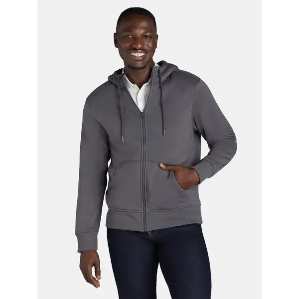 George Men's & Big Men's High Pile Fleece Lined Jacket with Hood