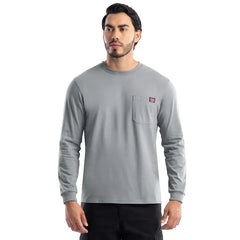 Wrangler Workwear Men's Long Sleeve Heavyweight Pocket T-Shirt