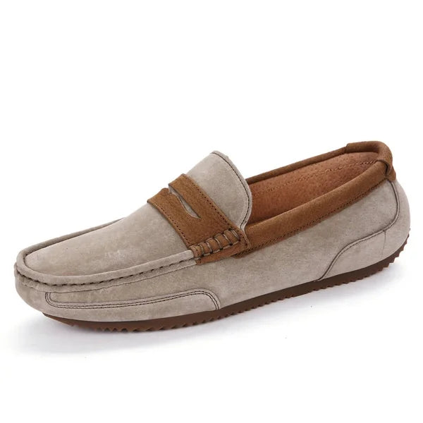 Men's Casual Loafers Slip On Leather Shoes Male Lightweight Driving Shoes Moccasins Classic Penny Loafer Flats Boat Shoes Outdoor Walking Shoes